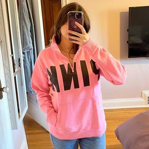 Oversized Pink Quarter Zip